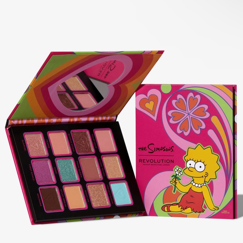 The Simpsons Summer Of Love Revolution Lisa Makeup Palette 12 Shades Eyeshadow
